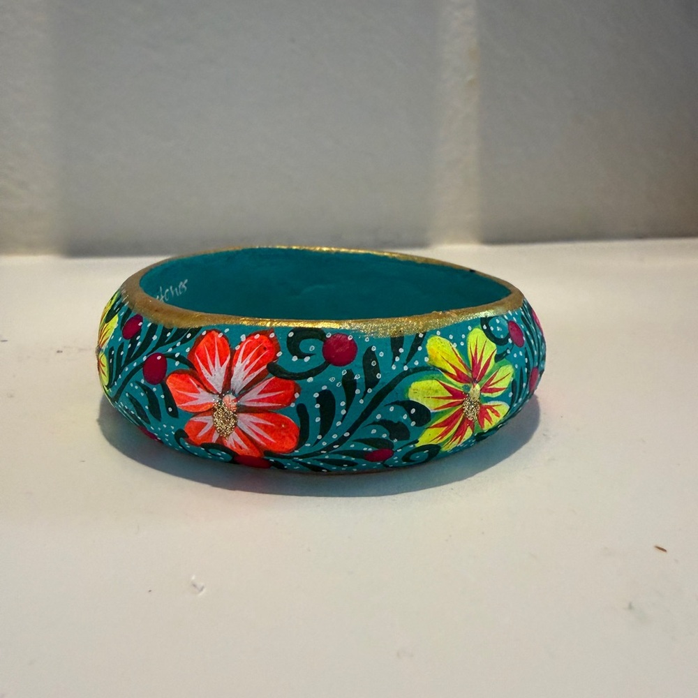 Hand-Painted Oaxaca Wooden Bangle – Alebrijes‎ Autóctones - Picture 3 of 7
